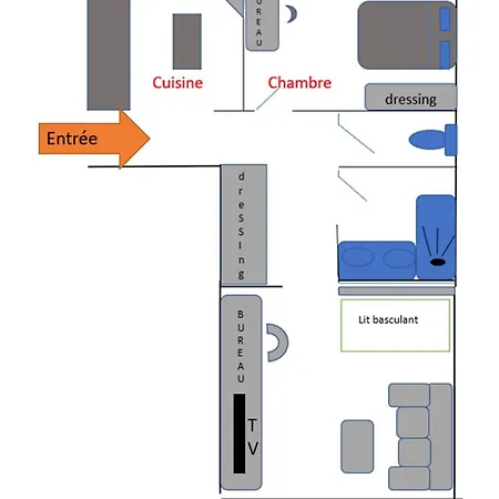 公寓 Aix Centre Cosy Calme Garage Terrasse 艾克斯莱班